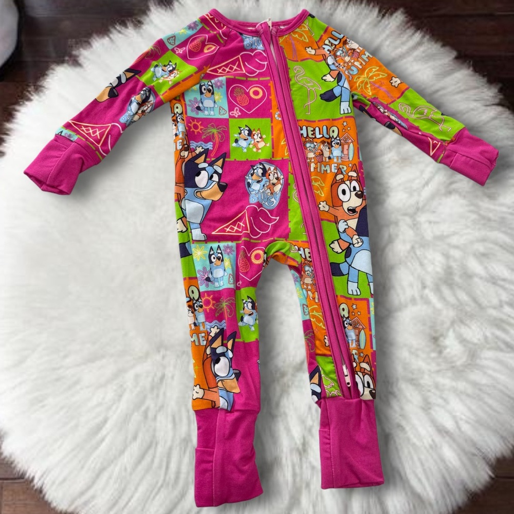Bluey Summer Kids One Piece Bamboo Sleeper